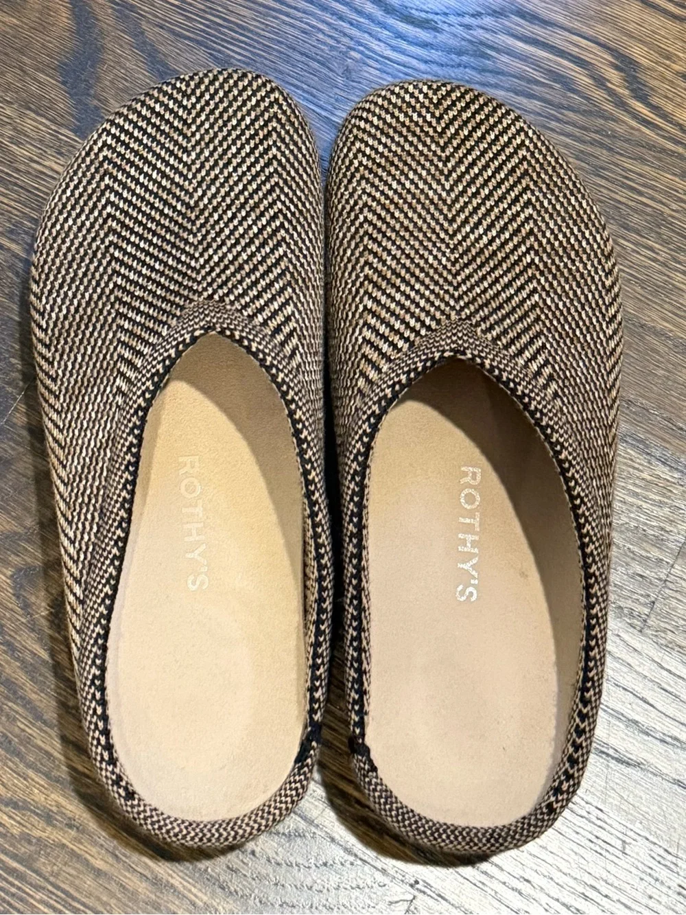 Rothy's Brown Herringbone Mules - Picture 2 of 4
